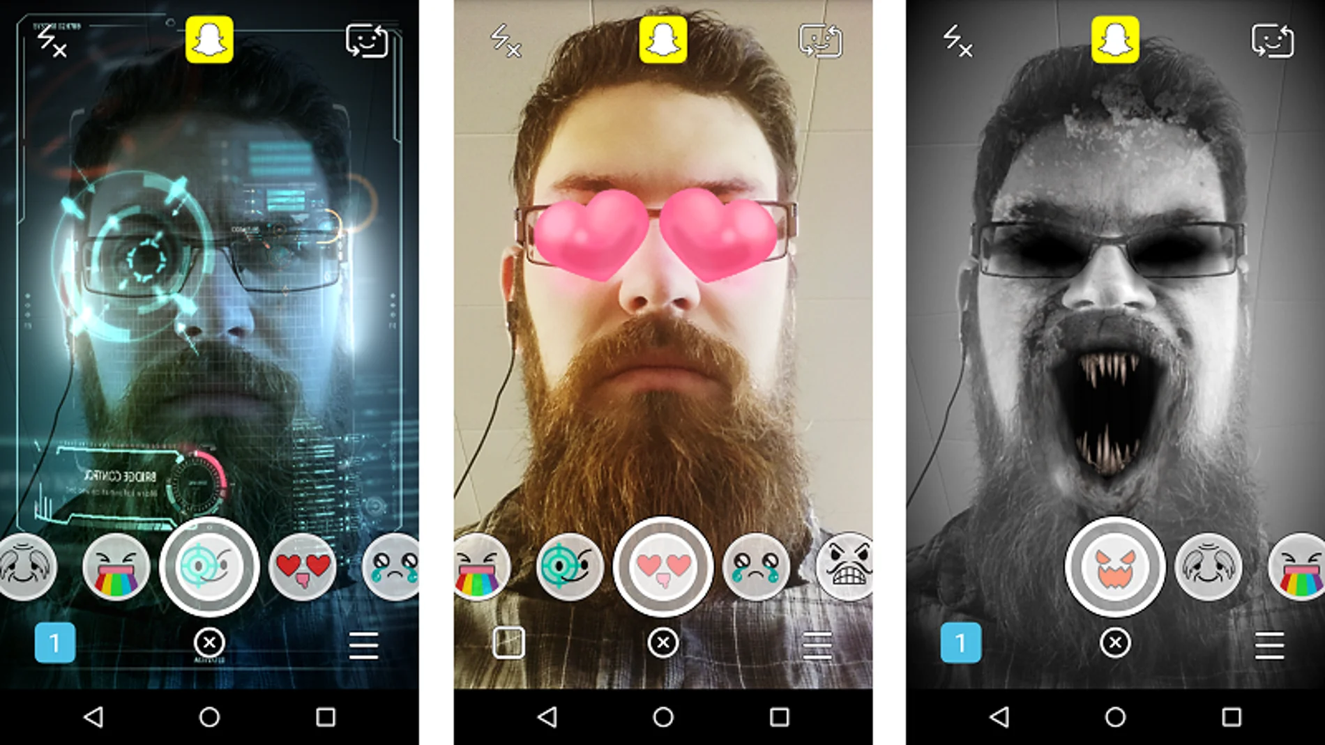 ejemplos de filtros de realidad aumentada para snapchat