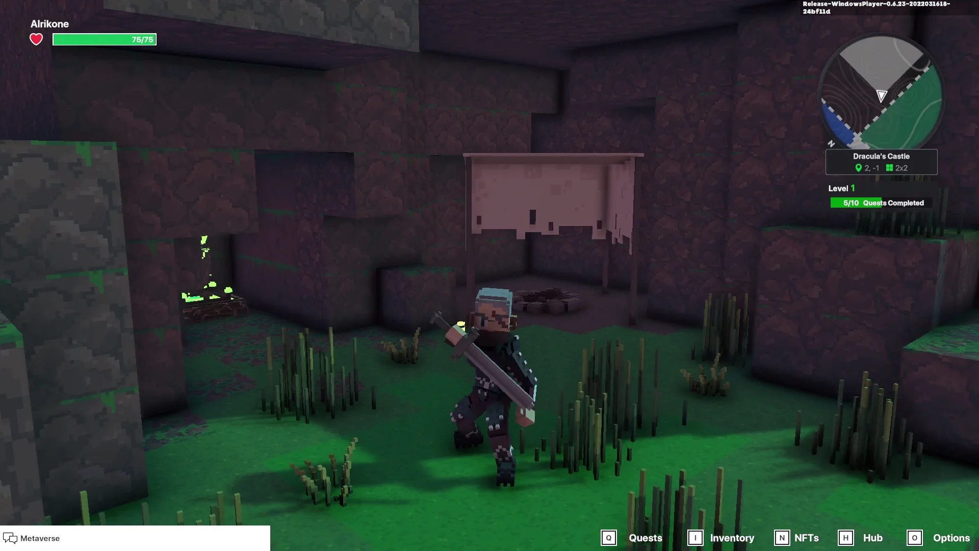 Ejemplo de juego creado en el mundo virtual de The Sandbox