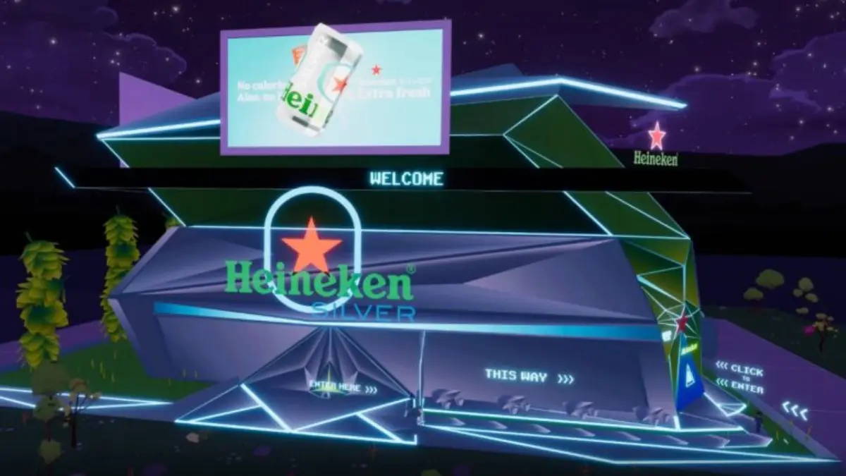 Fábrica Heineken en el Entorno virtual 3D Decentraland