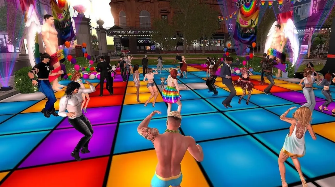entorno virtual second life avatares 3D fiesta