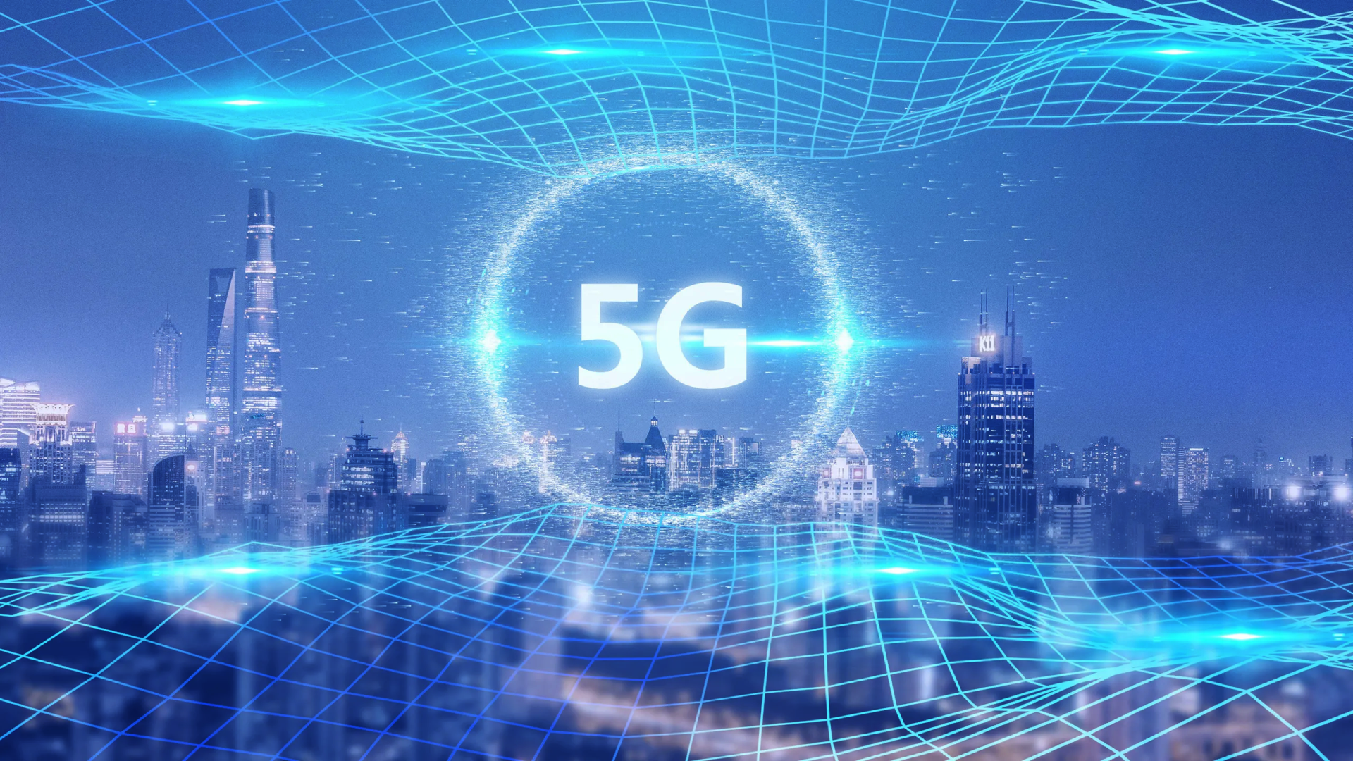ciudad futurista conectada mediante la tecnología 5G