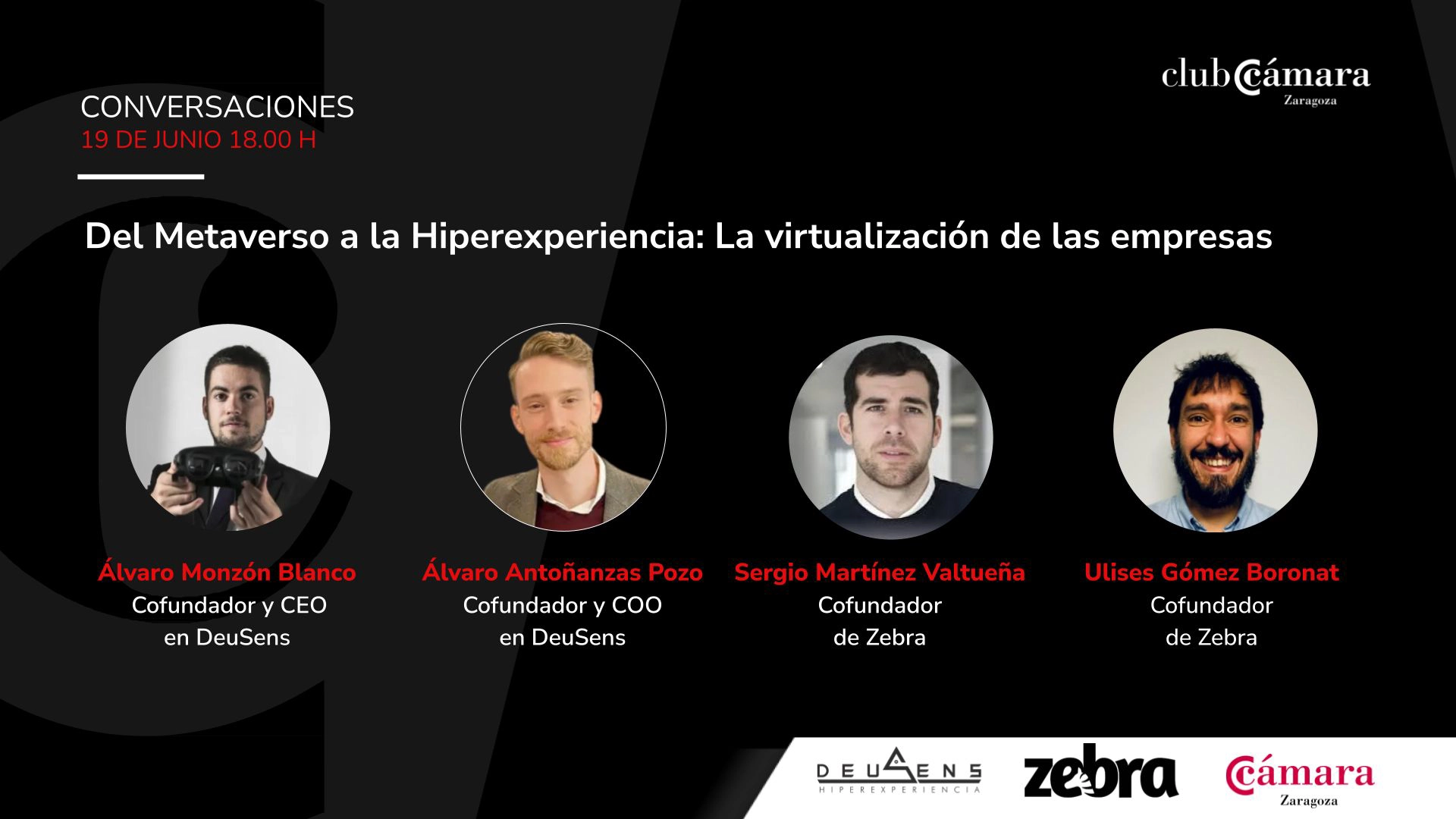 Cartel del evento Charradas Zebra celebrado en Zaragoza en el que DeuSens fue protagonista