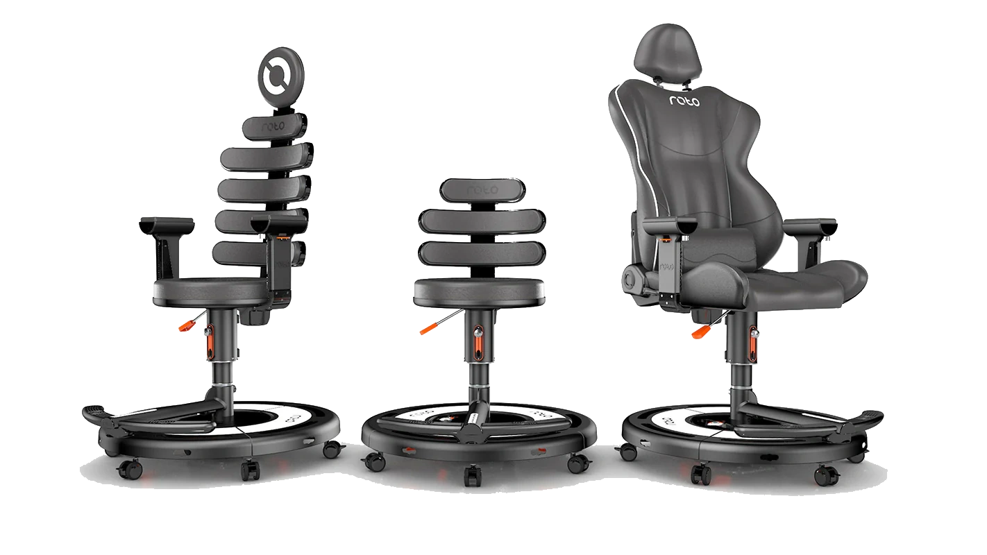 Overview of the different types of ROTO chairs for VR experiences
