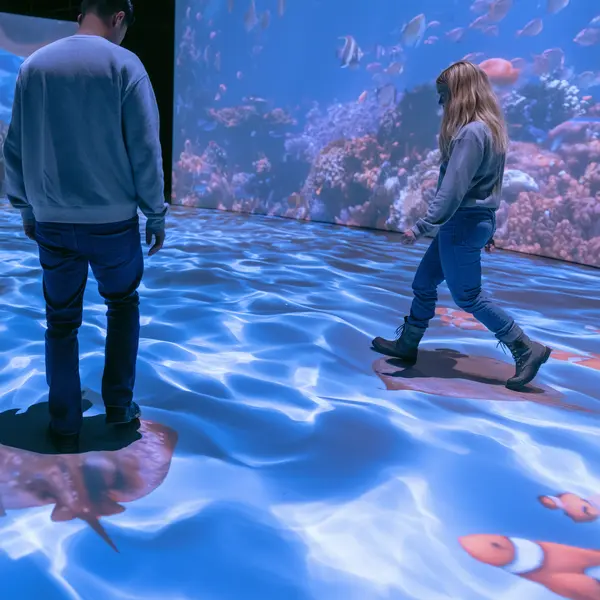 Interactive touch-sensitive floor
