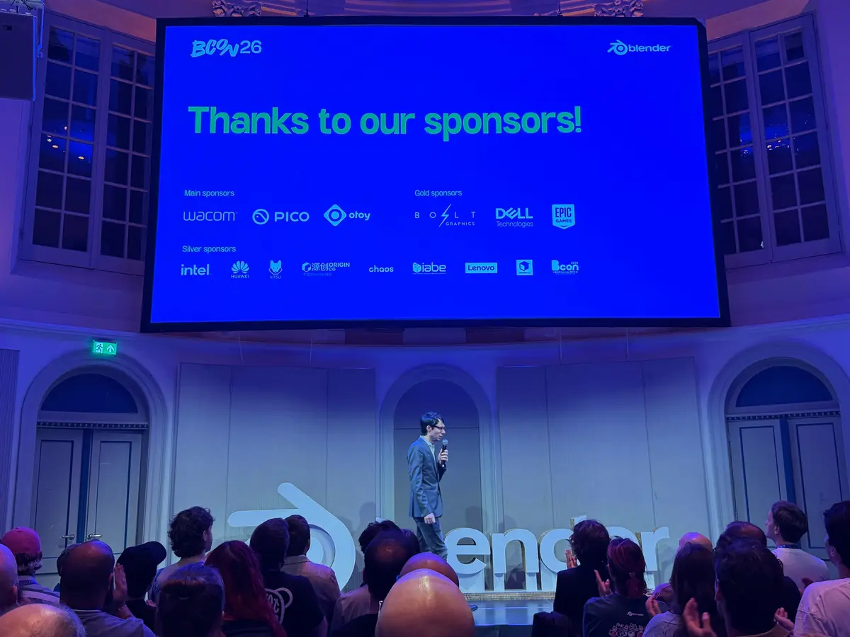 Thanks to the BCON26 sponsors during the closing event