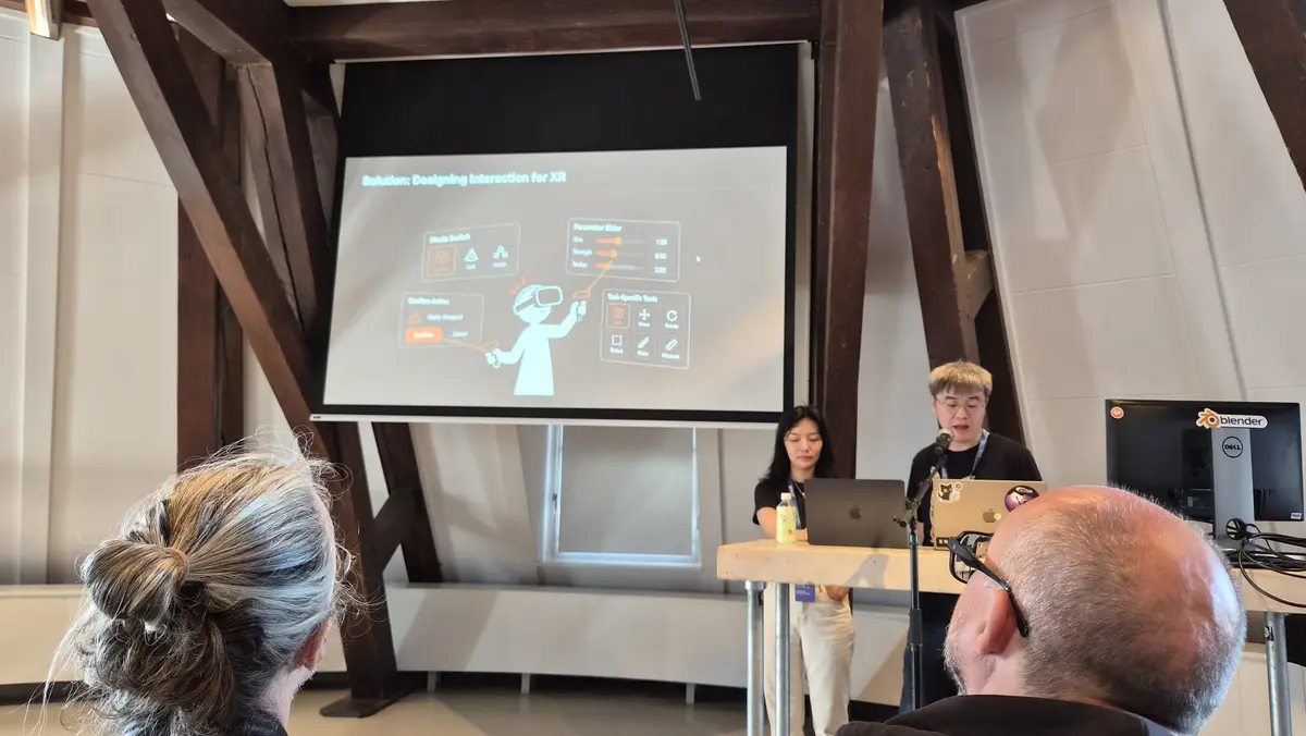 Ruoya Sheng and Junfeng She present PICO XR interaction design for Blender at BCON26