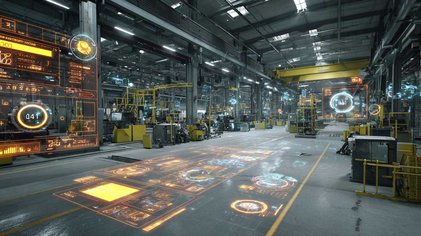 Industrial machinery with real-time performance data visible through Mixed Reality.